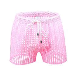 PODOLIXIA Herren Kurze Hose Sexy Shorts Männer Netz Unterhose Reizwäsche Underwear Hipster Fetisch Clubwear Beiläufige Herren Kleidung Niedrige Taille von PODOLIXIA