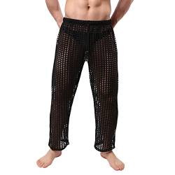 PODOLIXIA Herren Lange Hose Sexy Hosen Männer Netz Unterhose Reizwäsche Underwear Hipster Fetisch Clubwear Beiläufige Herren Kleidung Niedrige Taille von PODOLIXIA