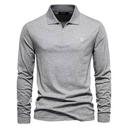 PODOLIXIA Herren Pullover mit Polokragen Strick Polo Pullover Baumwolle Langarmshirt Strickpullover Regular Fit Männer Pulli Winterpullover Basic Einfarbig Poloshirt von PODOLIXIA