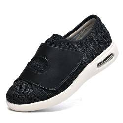 Diabetiker Schuhe Herren Extra Weit Klettverschluss Gesundheitsschuhe Herren Orthopädische Therapieschuhe Diabetiker Schuhe Herren Extra Weit Klettverschluss Damen ( Color : BlackGrey , Size : 42 EU ) von POFH