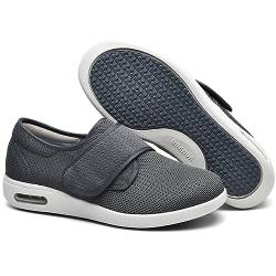 Hallux Valgus Schuhe Damen Orthopädische Schuhe Damen Air Cushion Slip On Walking Shoes Orthopedic Diabetic Freizeit Laufschuhe Atmungsaktiv Mesh Sandals Turnschuhe (Color : Grey, Size : 38 EU) von POFH