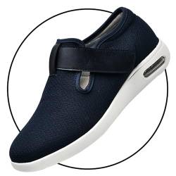 POFH Orthopädische Schuhe Herren Klettverschluss Laufschuhe Herren Schuhe Sneakers Sportschuhe Straßenlaufschuhe Turnschuhe Leichtgewichts Sommerschuhe (Color : Blue, Size : 40 EU) von POFH