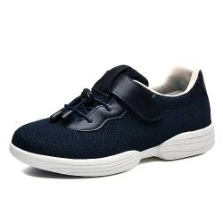 POFH Schuhe für Geschwollene Füße Diabetiker Schuhe Damen Orthopädische Schuhe Herren Therapieschuhe Extra Breit Rehaschuhe Verstellbarer Riemen für Damen (Color : Blue, Size : 42 EU) von POFH