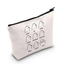 POFULL Ice Bear Moods Geschenk Bare Bears Liebhaber Geschenk Tier Bär Kosmetiktasche Eisbär Geschenk, HAPPY SAD ANGRY BAG von POFULL