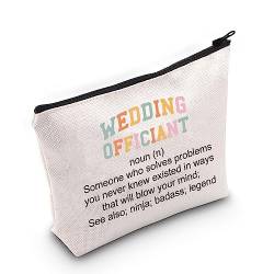POFULL Officiant Proposal Gift Wedding Officiant Cosmetic Bag Wedding Party Appreciation Gift for Wedding Officiant, Hochzeit Officiant Kosmetiktasche von POFULL