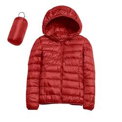 POIUIYQA Leichte Daunenjacke Damen Puffer Jacke Leichter Daunenmantel Lightweight Steppjacke Damen Leicht Packable Down Jacket Women Federleichte Daunenjacke Frauen Dünne Jacke Daunen von POIUIYQA