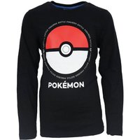 POKÉMON Langarmshirt Pokemon Pokeball Jungen langarm T-Shirt Gr. 140 bis 164, 100% baumwolle von POKÉMON