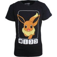 POKÉMON Print-Shirt Pokemon Kinder T-Shirt Eevee Jungen und Mädchen Schwarz 86 92 98 104 122 128 2 3 4 5 6 7 8 Jahre von POKÉMON