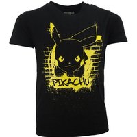 POKÉMON T-Shirt Pokemon Pikachu Jungen Kinder Shirt Gr. 110 bis 152, Schwarz oder Grau von POKÉMON