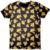 POKÉMON T-Shirt Pokémon T-Shirt all over schwarz Erwachsene + Jugendliche Herren Gr. XS S M L XL XXL Nintendo von POKÉMON