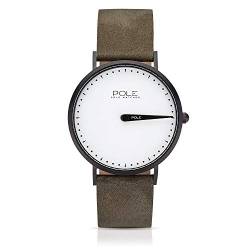 POLE Watches - Herren-Quarz-Analog-Einzeigeruhr mit Lederarmband (Everest) von POLE