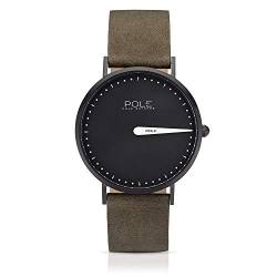 POLE Watches - Herren-Quarz-Analog-Einzeigeruhr mit Lederarmband (Panther) von POLE