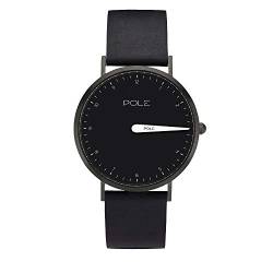 Pole Watches Damen Quarz Analoge Einzeigeruhr in Schwarz und Lederband in Schwarz Modell Embla N-1003NE-BL07 von POLE