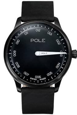 Pole Watches – Kollektion Akili – Schweizer Analog Einzeirgerurh Quarz für Herren, Schwarz, Streifen von POLE