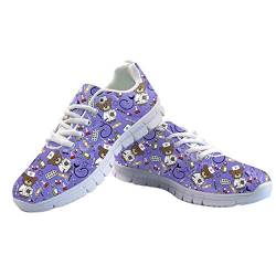 POLERO Cartoon Nurse Bear Krankenschwester Schuhe Sportschuhe Sneaker pflegeschuhe Damen Gehen Arbeit Laufen Sport schnüren beiläufig Tennis Gittergewebe Shoes Größe 38 von POLERO