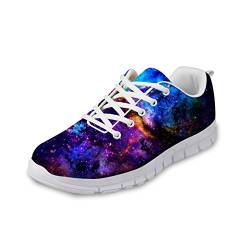 POLERO Galaxie Schuhe Damen Pflegeschuhe Sneakers Schuhe Krankenschwester leichte Laufen Walking Mesh Flats Tennis Schuhe Laufschuhe für Frauen Sport Wohnungen Größe 39 von POLERO