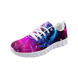 POLERO Galaxie Schuhe Damen Pflegeschuhe Sneakers Schuhe Krankenschwester leichte Laufen Walking Mesh Flats Tennis Schuhe Laufschuhe für Frauen Sport Wohnungen Größe 42 von POLERO