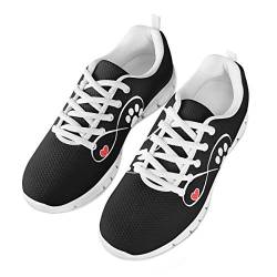 POLERO Original Krankenschwesterschuhe Bequeme Stillschuhe Damen Herren Atmungsaktive Sneaker Sportschuhe Leichte Laufschuhe Running Gym Schuhe Schnürer Freizeitschuhe 35-48 EU, Schwarz - schlichtes Schwarz - Größe: 40 EU von POLERO