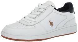 POLO RALPH LAUREN Herren Polo Crt Pp Sneaker, weiß/Marineblau, 49 EU von POLO RALPH LAUREN