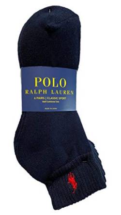 Polo Ralph Lauren - 6er-Pack Athletic Socken - Einheitsgröße (EU 39 - EU 45) - Marineblau von POLO RALPH LAUREN