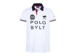 Polo Sylt Poloshirt Herren Baumwolle bedruckt, weiß von POLO SYLT