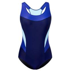 Damen Badeanzug Sport One Piece Sportlicher Einteiler Badeanzug Bademode Push Up Swimsuit Bauchweg Damen von PONCEAU