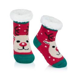PONCEAU Baby Mädchen Jungen Plüschsocken Rutschfeste Socken Baby Mädchen Jungen Weihnachtssocken Kinder Hausschuhsocken von PONCEAU