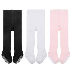 PONCEAU Baby Strumpfhosen für Mädchen Weiche Baumwolle Leggings Kleinkind Solide Strick Socken Warme Strümpfe Neugeborenen Hosen von PONCEAU