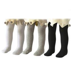 PONCEAU Baby Strumpfhosen für Mädchen Weiche Baumwolle Leggings Kleinkind Solide Strick Socken Warme Strümpfe Neugeborenen Hosen von PONCEAU