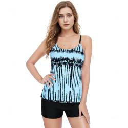 PONCEAU Damen Tankini Badeanzug Bauchweg Zweiteiliger Tankini Set mit Hotpants Frau Badeanzüge Badebekleidung von PONCEAU