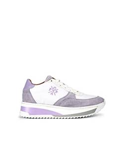 POPA Damen Carol Spaltleder Lavendel Sneaker, Lila, 40 EU von POPA