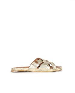 POPA Damen Menorquina Flat Mifes Laminiert Gold Sandalen, 37 EU von POPA