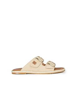 POPA Damen Menorquina Plana Galdana Spaltleder Sand Sandalen, Sandfarben, 37 EU von POPA