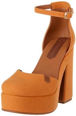 POPA Damen Minas Wildleder-Sandale, Orange Sneaker, 38 EU von POPA