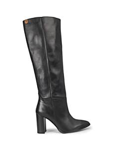 POPA - Stiefel mit Absatz für Damen - Sabela Leder - Größe 39 - Made In Spain - Schwarz - Aus Leder - Hoher Schaft mit Glatter Textur - Absatz von 9 cm von POPA