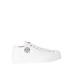 POPA Unisex Hausschuhe Marke Modell Menorquina 4p Shirin Segeltuch Weiß Sneaker, 36 EU von POPA