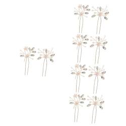 POPETPOP 10 Stk Haargabel Haarklammer Sommer-Haarspangen frauen kopfschmuck Tiara hübscher Hochzeitshaarstab Braut Haarstäbchen Perle Haarnadel zweiteiliger Anzug Haarteil Brautjungfer von POPETPOP