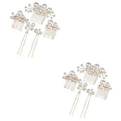 POPETPOP 10 Stk Perle Braut Haarnadel Perlen Kopfbedeckung Haarschmuck Für Damen Haarschmuck Für Frauen Hochzeit Haarspangen Für Damen Hochzeitskleid Fräulein Kleine Haarnadel Metall von POPETPOP