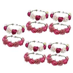 POPETPOP 10 Stk Rosa Stirnband Haarschmuck Stoff Rosen Schmücken Strandresort von POPETPOP