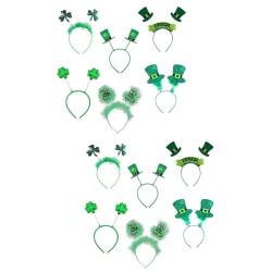 POPETPOP 12 Stk Irisches Stirnband Urlaubskostüm patrick s day party gefallen Tiara Haarbänder Kleeblatt-Stirnband Kopfschmuck für st. Patricks Feder schmücken Kleidung Yingschi Fräulein von POPETPOP