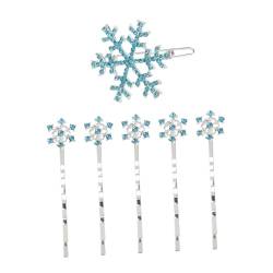 POPETPOP 18 Stk Winter Schnee Haarspangen Haarnadeln Für Mädchenpartys Strass-haarspangen Für Frauen Schneeflockenhaar Kristalle Schneeflocke Haarnadeln Schnee Haarnadel Bobby Kind von POPETPOP