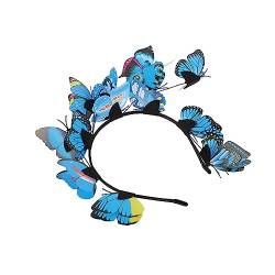 POPETPOP 1Stk Weihnachten-Schmetterling-Stirnband Schmetterlings-Haarschmuck Halloween Kostüm Hochzeit Kopfschmuck weihnachts haarschmuck weihnachtshaarschmuck blaue weihnachtsdeko von POPETPOP