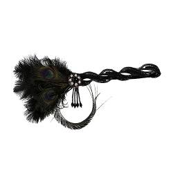 POPETPOP 1stk Feder Quaste Stirnband Flapper-stirnband -kopfbedeckungen Damen Stirnbänder Gatsby-kopfbedeckung Fascinator-kopfschmuck Empfindlich Vereinigte Staaten Stoff 20er von POPETPOP