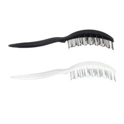 POPETPOP 2St hairbrush haarbürsten Massagebürste goody haarbürste stylingbürsten Plastikbürste nylonbürste cadfi weiße haarkamm Friseurkamm Kamm zum Stylen Rippenkamm breiter Zahnkamm Mann von POPETPOP