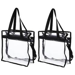 POPETPOP 2St transparente PVC-Tasche Geldbörsen Trendige Accessoires klare Make-up-Tasche Umhängetasche für Damen durchsichtige Outdoor-Tasche Frauen-Accessoire draussen transparente Tasche von POPETPOP