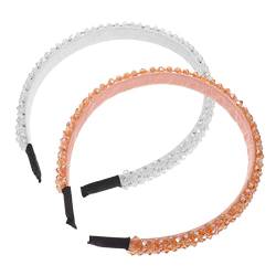 POPETPOP 2st Stirnband Haarschmuck Für Bling Haarband Diamant Kopfschmuck Haarband Glitzer Karren Kopfbedeckung Selber Machen Haarreifen Für Kristall Gewöhnliche Kunsthandwerk Fräulein von POPETPOP