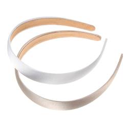 POPETPOP 2st Stirnband Satin-haargummis Für Frauen Goldene Haargummis Satin-stirnbänder Modische Stirnbänder Breitseite Haarreifen Kopf Wickeln Kurzes Haar Stoff Damen Haarschmuck von POPETPOP