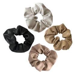 POPETPOP 4 Stück Dickdarm-scrunchie Aus Leder Haarschmuck Fräulein Herbst Und Winter Stoff Halter von POPETPOP