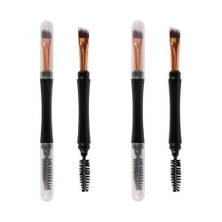 POPETPOP 4 Stück Mascara-bürste Mit Spiralstäben Augenbrauen-spoolie-pinsel Doppelseitige Spoolie-bürste -make-up-pinsel Flacher Augenbrauenpinsel Spooly Für Wimpern Kamm Lockig von POPETPOP