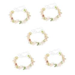 POPETPOP 5st Brautkranz Stirnband Fotografie Kranz Requisiten Hochzeit Brautkranz Blumenstirnband Für Frauen Künstliches Kranz-stirnband Künstliche Blumen Kind Haarschmuck Stoff Elastizität von POPETPOP